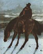 Hunter on the horse back